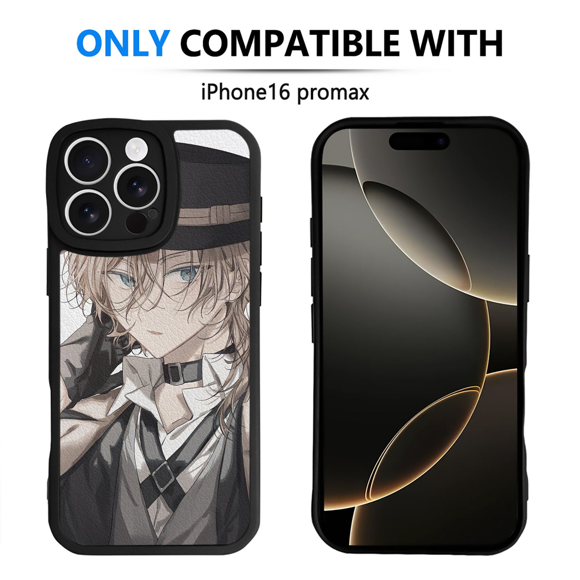 （画像用） 文豪ストレイドッグス Bungo Stray Dogs 【iPhone 16シリーズ対応】シリコンスマホケース（レザー調） 材質：シリコン